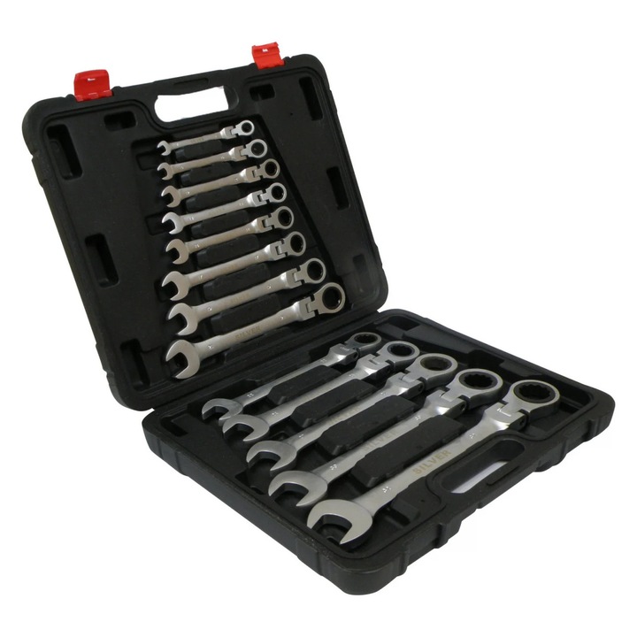 Set chei combinate cu clichet articulate 13 piese 8-32mm (SK-013-01)