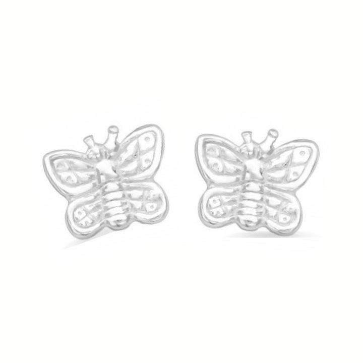 Fluturasi Vivro gyerek fülbevaló ródium bevonatú 925 ezüstből, ékszerdoboz, Boutique 23, ezüst