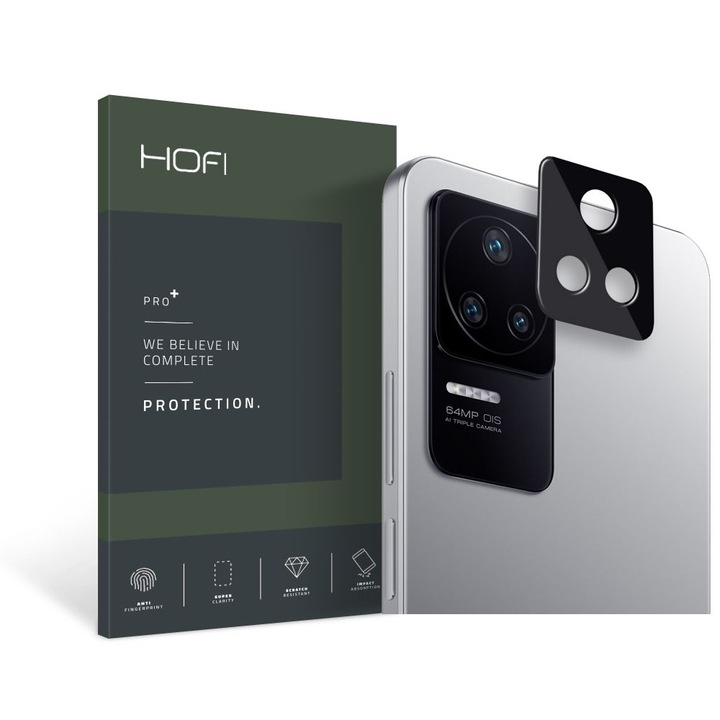 Стъклен протектор за камера HOFI Cam Pro+ за Xiaomi Poco F4 5G, Black