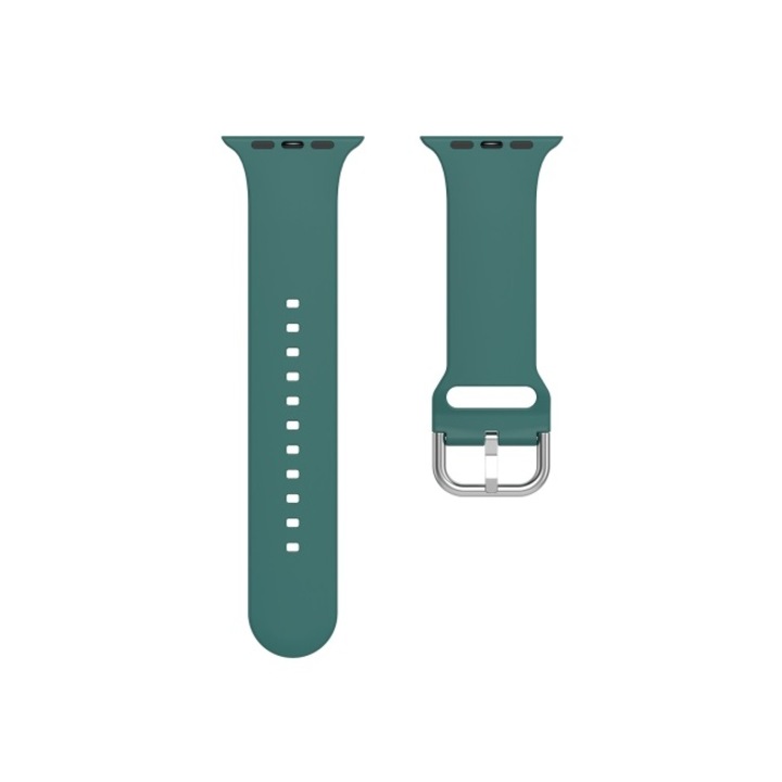 Apple Watch 7 42/44/45 mm-es szilikon szíj, olíva zöld, szíj szélessége 22 mm, eR DL