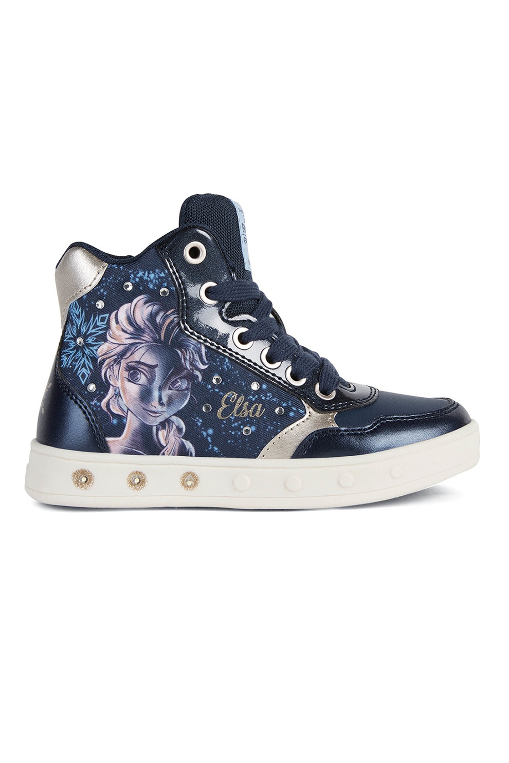アリス⭐︎ Geox, Pantofi sport cu model Alice in Wonderland, Auriu, Roz