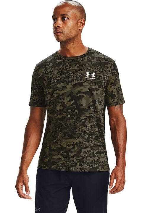 Under Armour, Фитнес тениска ABC с камуфлажна щампа, Армия зелено