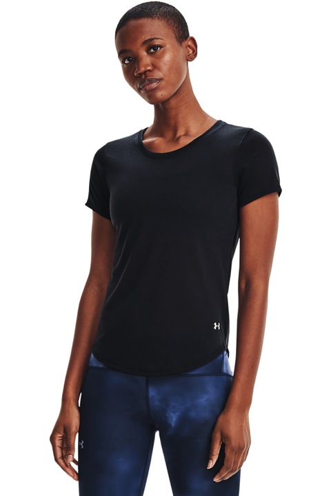 Under Armour, Tricou slim fit pentru alergare Streaker, Negru