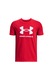 Under Armour, Tricou cu imprimeu logo, pentru fitness Sportstyle, Rosu, Alb, 126-132 CM