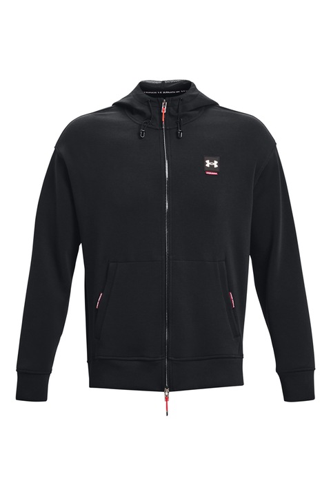 Under Armour, Jacheta cu fermoar pentru fitness Summit, Negru, S