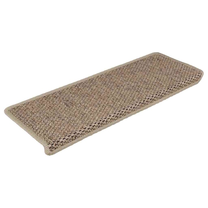 Covorase scari autoadezive vidaXL, 15buc nisipiu 65x21x4cm, aspect sisal 4.5 kg