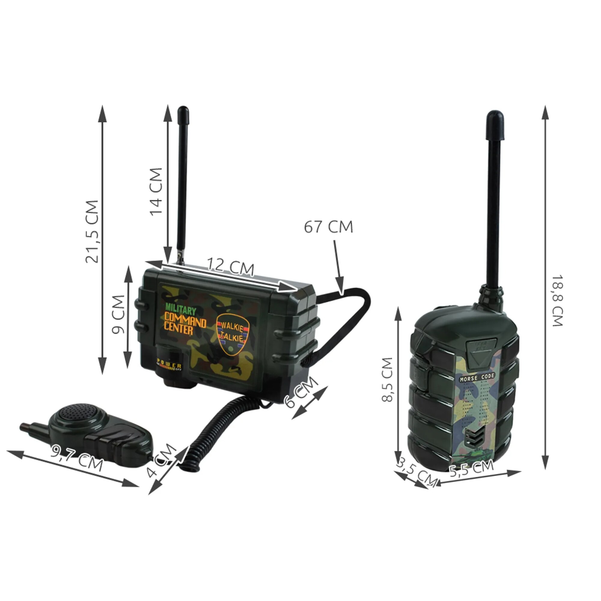 Комплект уоки токи Likesmart, ,,Military Center", 3 играча, 2 станции ...