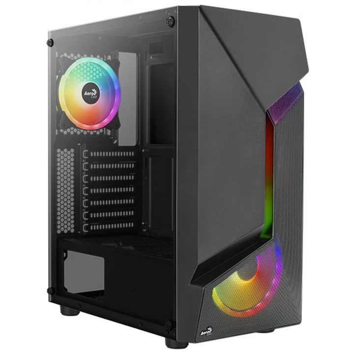 Кутия за компютър Aerocool Scape v1 FRGB ATX Черно закалено стъкло (ACCM-PV36033.11)