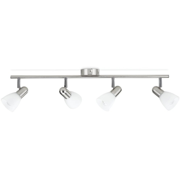Спот осветление Philips Essentials Burlap, 4xE14, 4x40W, 14.5x69x19.5 см, Хром/ Мат