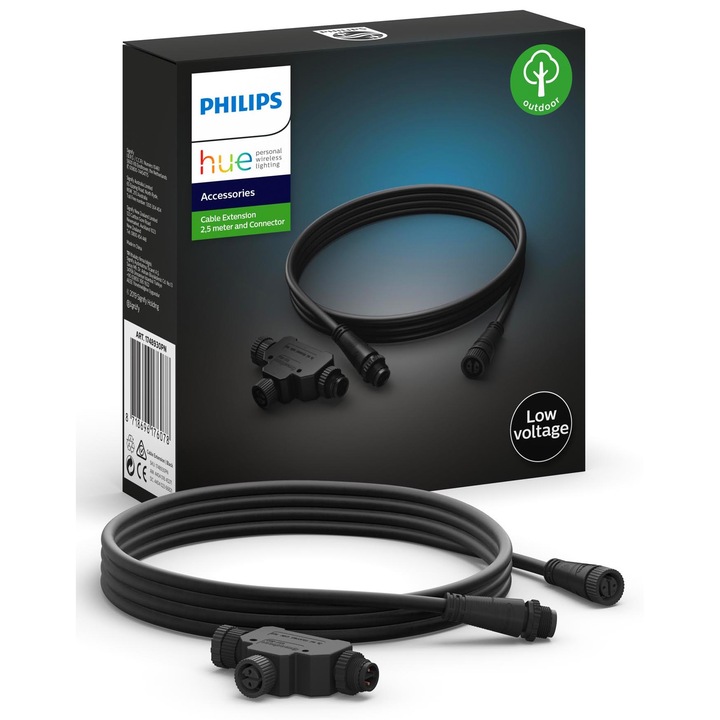 Cablu prelungitor Philips Hue, 2.5m, IP67