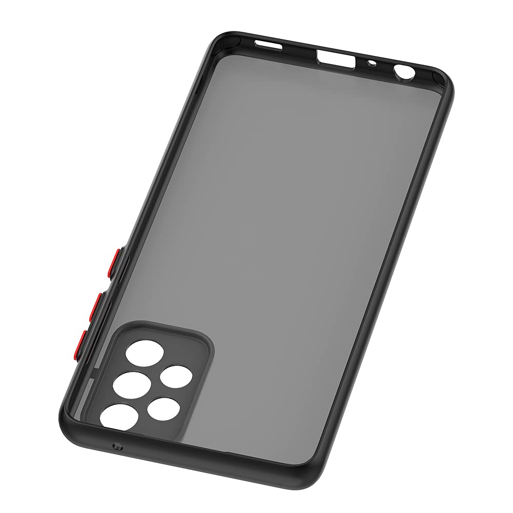 Husa cu protectie la camere si finisaj mat, compatibila cu Samsung Galaxy A52 4G / A52 5G / A52s 5G / Negru