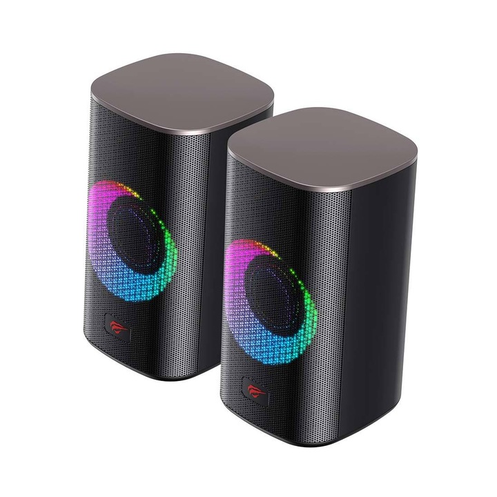 Havit SK212 Компютърна колонка, 2.0, Bluetooth, RGB, черна