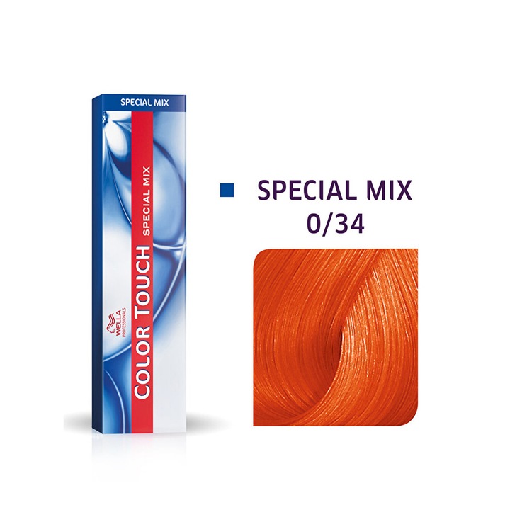 Vopsea semipermanenta Wella Professionals Color Touch 0/34, Auriu Rosu, 60ml
