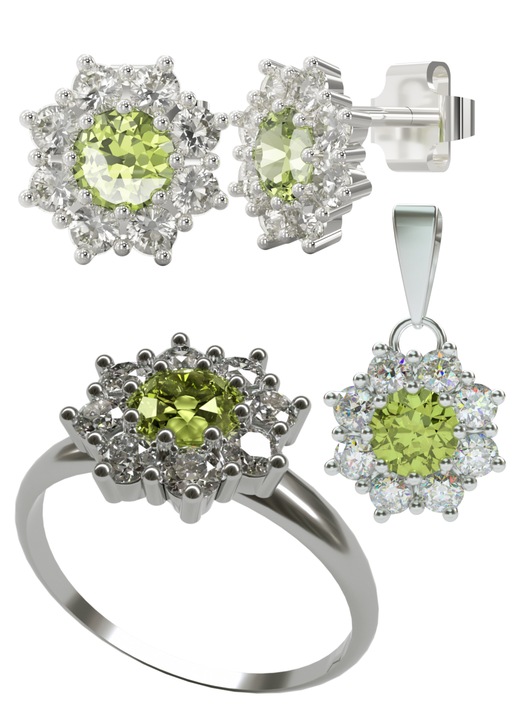 Set de bijuterii de dama din argint 925 cu zirconi