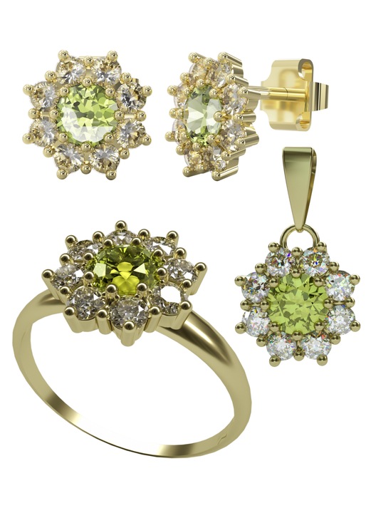 Set de bijuterii aurite din argint 925