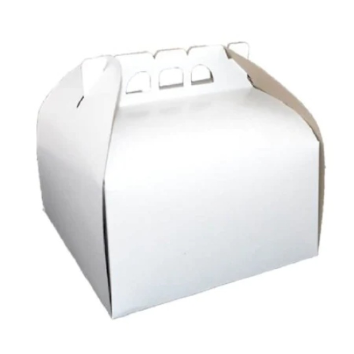 Set 25 cutii albe carton pentru Tort 30 x 30 cm