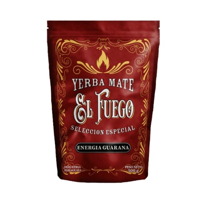 Ceai Yerba Mate, El Fuego Energia Guarana, Plante, 500g