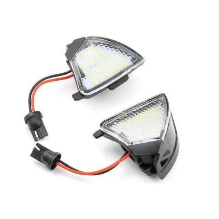 Szett 2 Led tükör alatti lámpa 6000k fehér-hideg VW Passat B6 B5.5 Golf 5 Golf 6 Jetta Eos kompatibilis