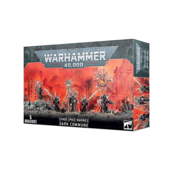 Set Figurine Warhammer40k, Games Workshop, Chaos Space Marines Dark Commune, 5 Miniaturi