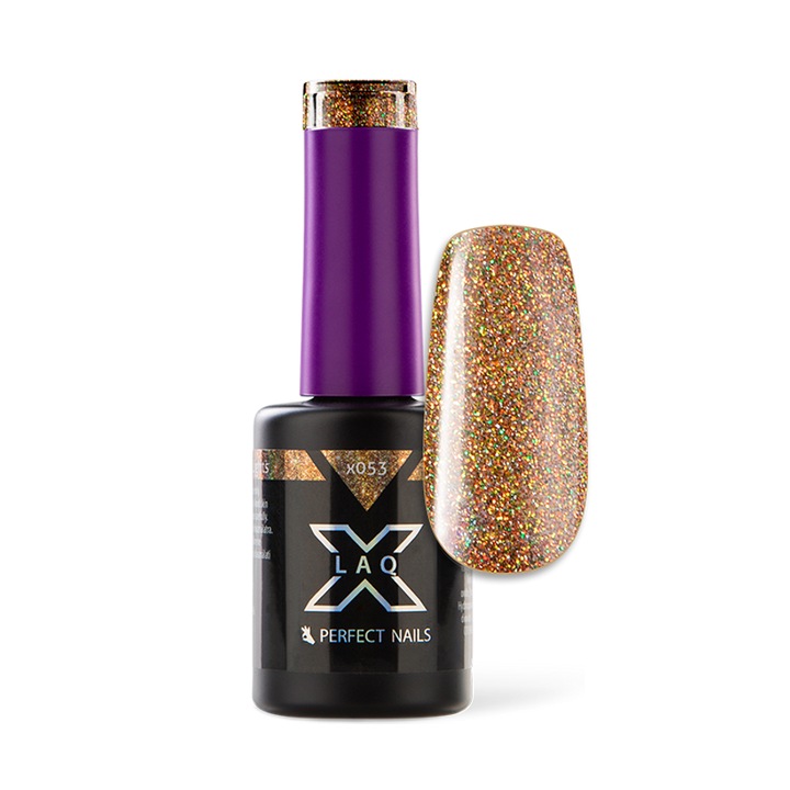 Perfect Nails LacGel LaQ X Gél Lakk 8ml - Golden Lights X053 - Flash Reflect 2