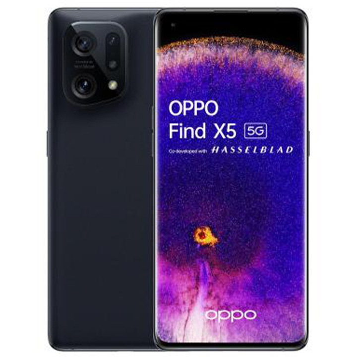 Telefon mobil OPPO Find X5, 5G, 256GB, 8GB RAM, Dual-Sim, Black