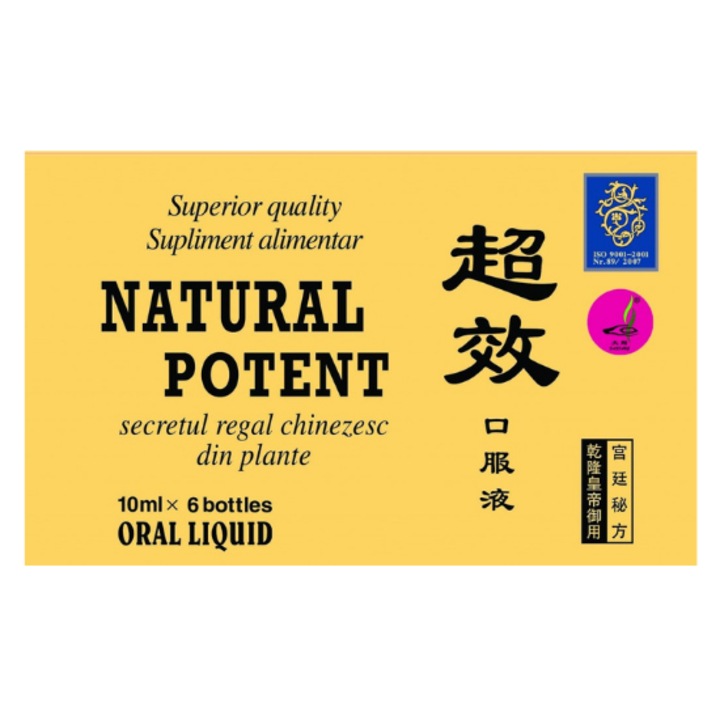 Supliment Alimentar, Natural Potent, 6 fiole, China, DAsiNU