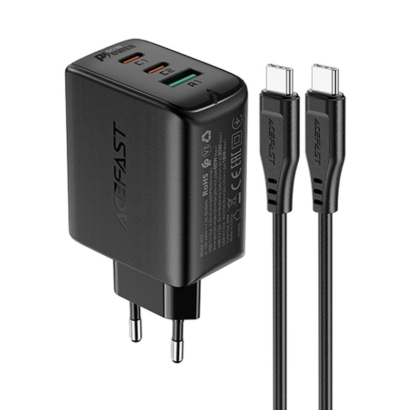 Chargeur Rapide Pisen 18W Double Port USB Type-C Avec QC 3.0 Et PD - Neuf
