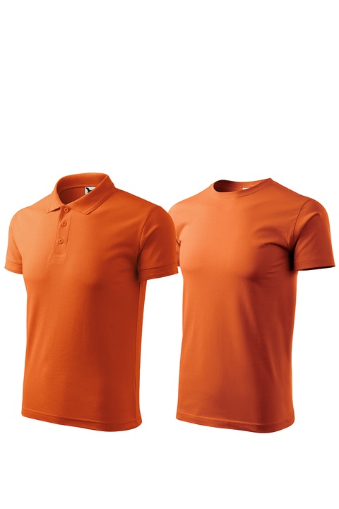Set 2 tricouri de barbati, Malfini, Pique Basic, mix 1, Portocaliu