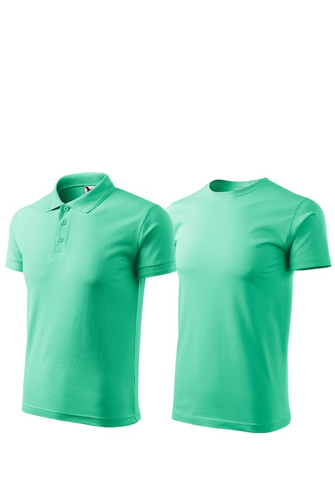 Set 2 tricouri de barbati, Malfini, Pique Basic, mix 2, Verde menta