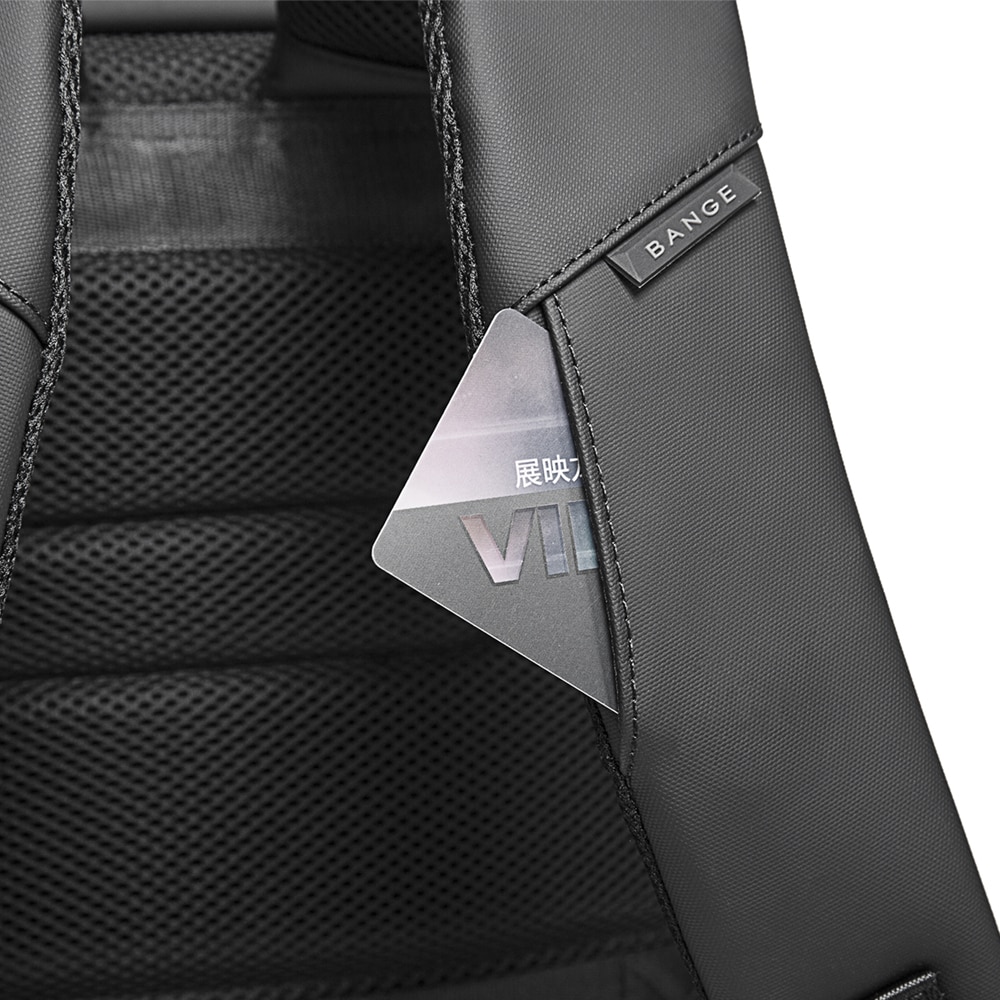 Rucsac laptop 15.6 inch, port USB, si USB-C, rezistent la stropi de apa, buzunar antifurt, sistem fixare pe valiza, carabina cu snur chei, potrivit calatorii, BANGE, BG7267BK, Negru