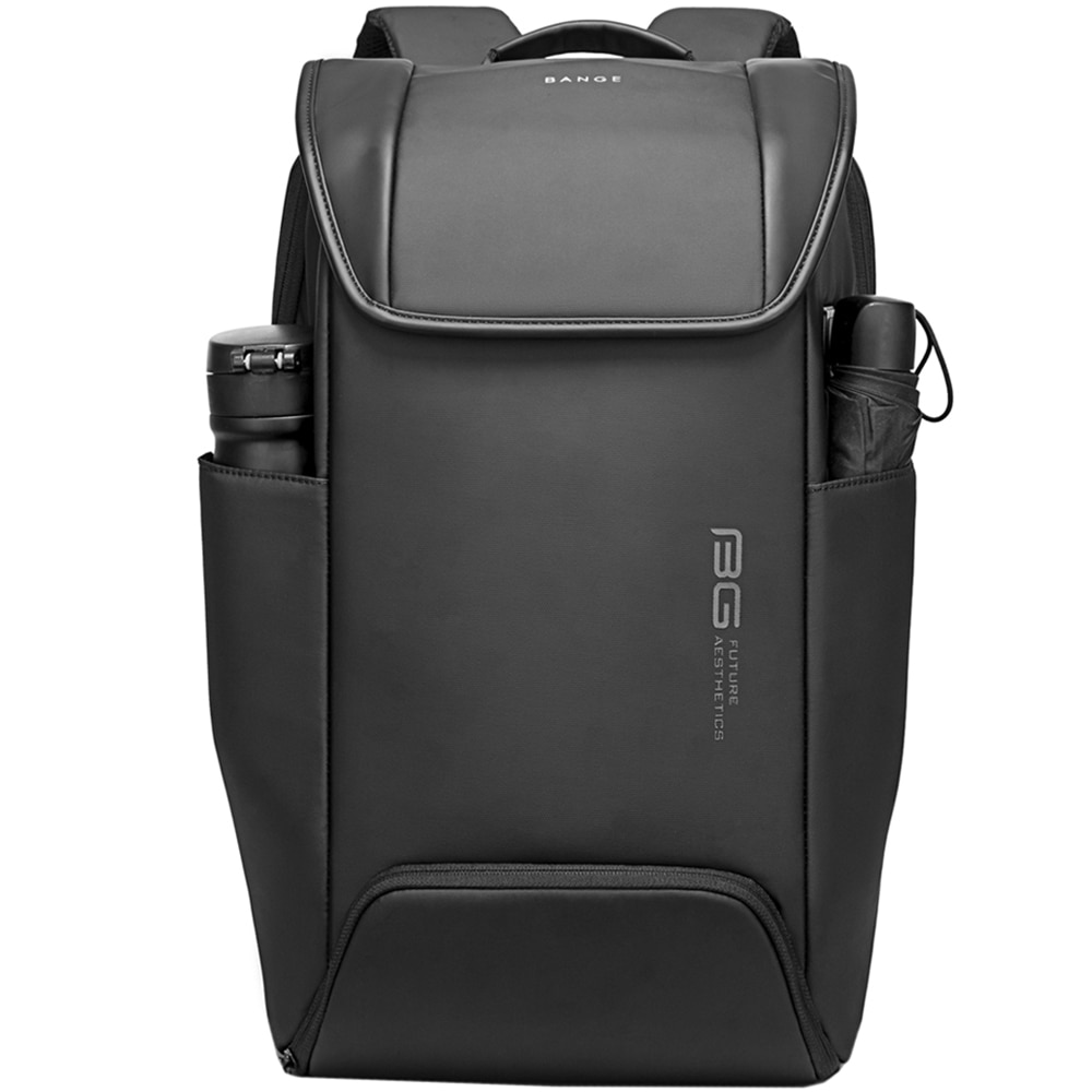 Rucsac laptop 15.6 inch, port USB, si USB-C, lacat TSA, rezistent la stropi de apa, buzunar antifurt, sistem fixare pe valiza, potrivit pentru calatorii, BANGE, BG7276BK, Negru