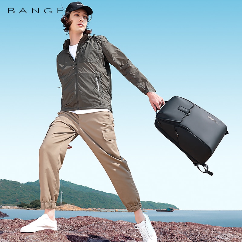 Rucsac laptop 15.6 inch, unisex, rezistent la stropi de apa, buzunar antifurt, clapa magnetica, sistem fixare pe valiza, potrivit pentru calatorii, BANGE, BG2581, Negru