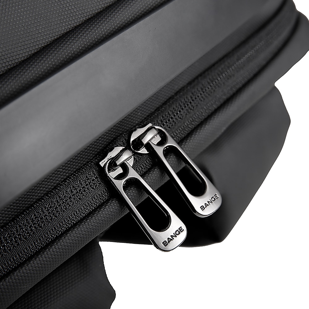 Rucsac laptop 15.6 inch, unisex, rezistent la stropi de apa, buzunar antifurt, clapa magnetica, sistem fixare pe valiza, potrivit pentru calatorii, BANGE, BG2581, Negru