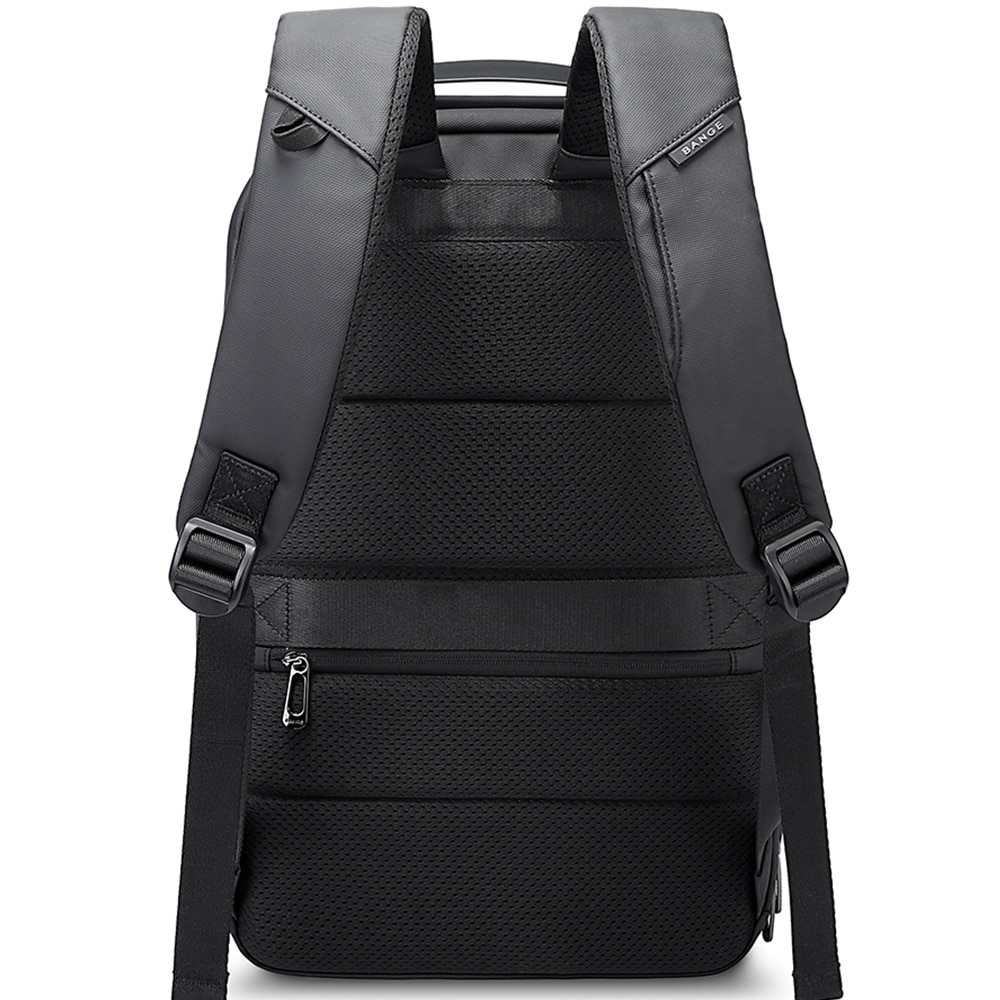 Rucsac laptop 15.6 inch, unisex, rezistent la stropi de apa, buzunar antifurt, clapa magnetica, sistem fixare pe valiza, potrivit pentru calatorii, BANGE, BG2581, Negru