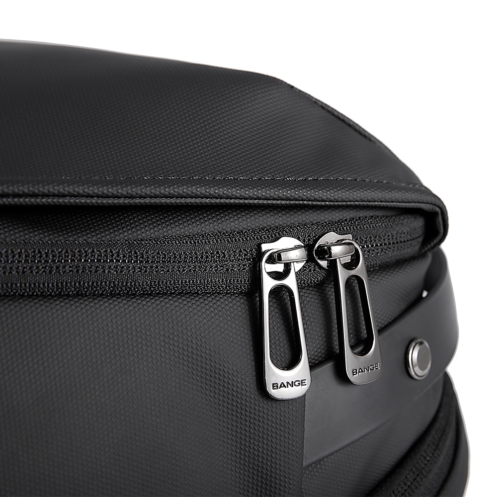 Rucsac laptop 15.6 inch, unisex, rezistent la stropi de apa, buzunar antifurt, clapa magnetica, sistem fixare pe valiza, potrivit pentru calatorii, BANGE, BG2581, Negru