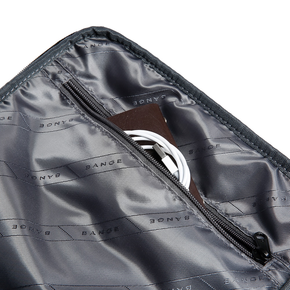 Rucsac laptop 15.6 inch, unisex, rezistent la stropi de apa, buzunar antifurt, clapa magnetica, sistem fixare pe valiza, potrivit pentru calatorii, BANGE, BG2581, Negru