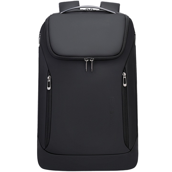 Rucsac Unisex din poliester, impermeabil, port USB, BANGE BG2517BK Negru