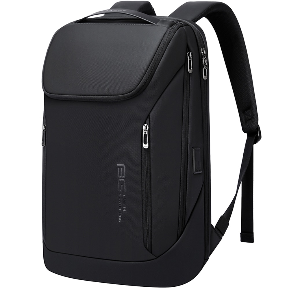 Rucsac laptop 15.6 inch, port USB, si USB-C, rezistent la stropi de apa, sistem fixare pe valiza, potrivit calatorii, BANGE, BG2517BK, Negru