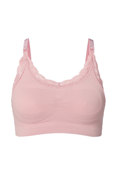 Bustiera Noppies, cu dantela, fara cusaturi pentru alaptare, roz
