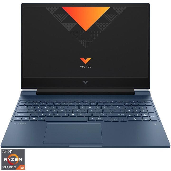 Лаптоп Gaming Victus by HP 15-fb0009nq, AMD Ryzen™ 5 5600H, 15.6", Full HD, 8GB, 512GB SSD, NVIDIA® GeForce® RTX™ 3050 Ti 4GB, Free DOS, Performance Blue
