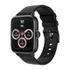 SmartWatch ISP LikeSmart™​​​​​​​ OMNI FiT, 1.7", Bluetooth разговор, SpO2 оксиметър, известия за обаждания и социални мрежи, мониторинг на сърдечната честота и кръвното налягане, Omni Black