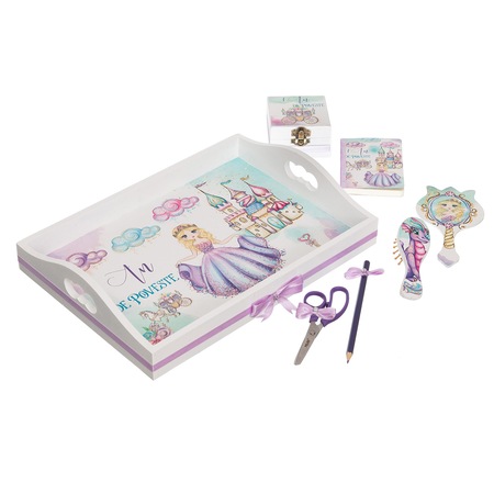 Set Mot, Turta Printesa si castelul, personalizat cu nume si data ...