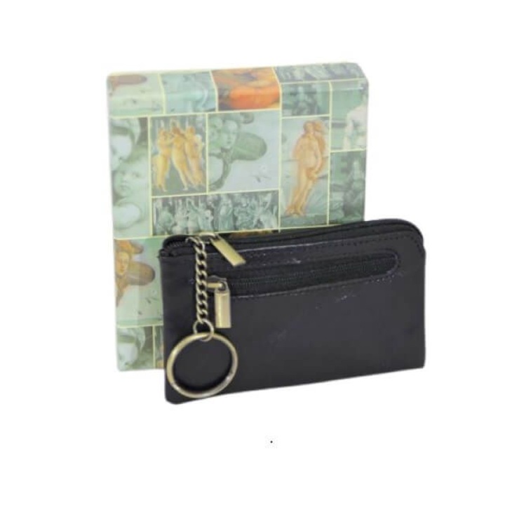 Portofel pentru chei Caza Pelletteria piele naturala 802 negru