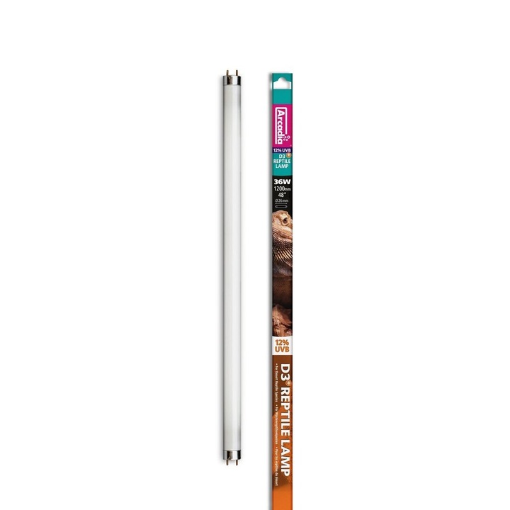 Неон за терариум Arcadia D3+ Reptile 12%, 36W 1200mm