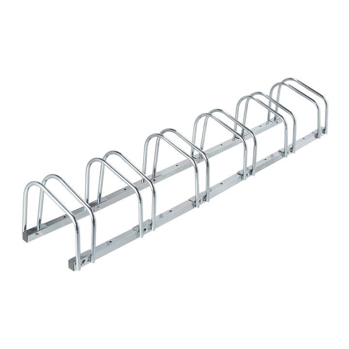 Стойка за 6 велосипеда 27 x 163,5 x 33 см, сребриста, Relaxdays