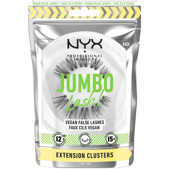 Műszempilla Jumbo Lash Vegan NYX Professional Makeup 1 Extension Clusters, 1 szett