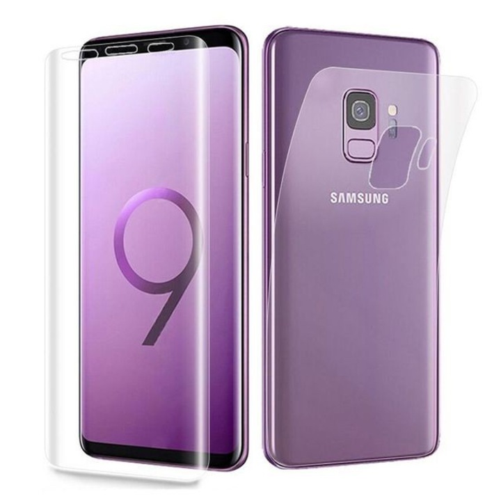 Folie protectoare ecran pentru Samsung Galaxy S9, Cyrax, transparentă, 4H, acoperire completă