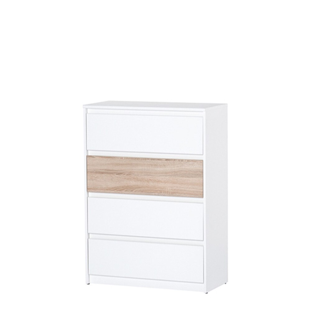 Comoda WenecjaS 07, Genarom, Alb / Sonoma, 104 x 80 x 38 cm