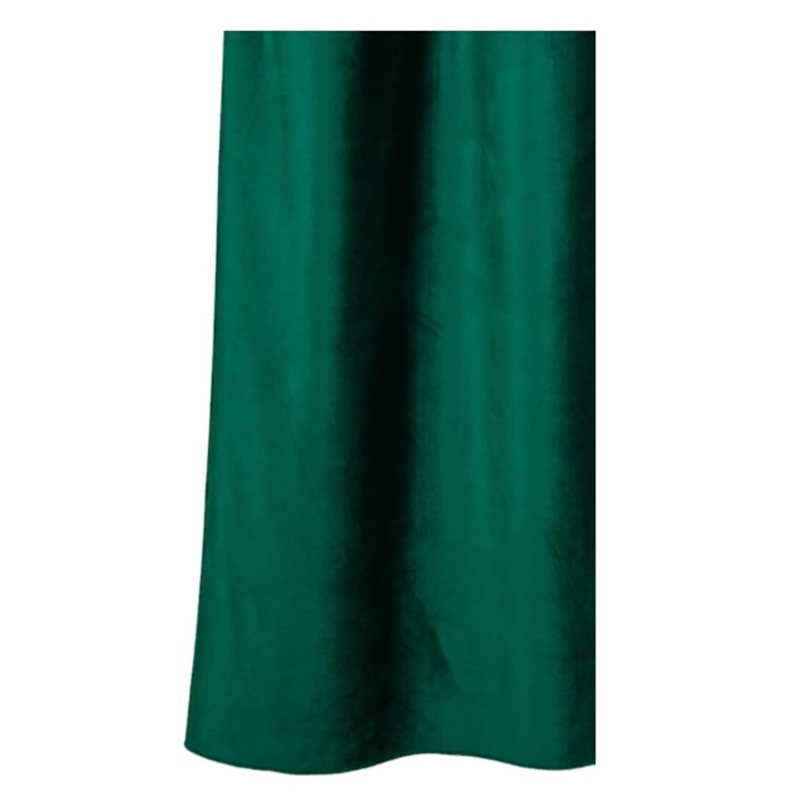 Material textil pentru draperie Victoria 12, model uni, culoare verde inchis, 100x280 cm