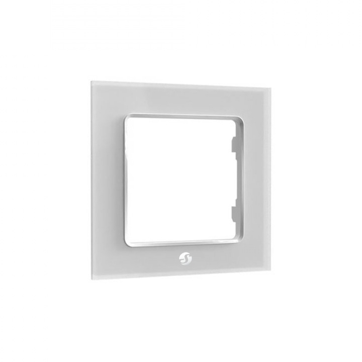 Rama simpla pentru intrerupatoare Shelly, Alb